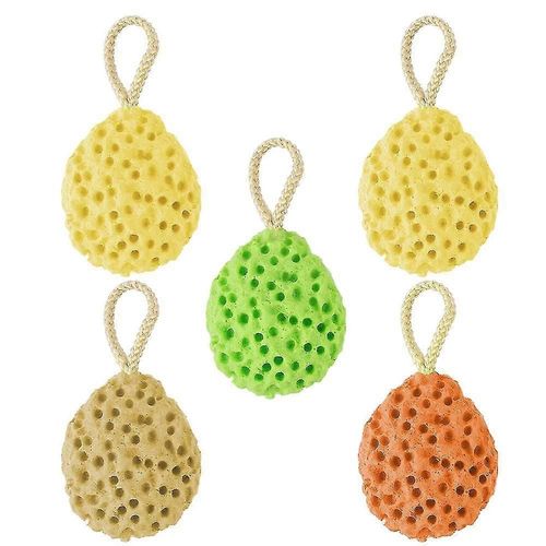 5 Pcs Bain Éponge Hydrophile, Éponges De Bain Loofahs Boules De Gommage Exfoliantes Éponge De Mer Naturelle Pour Bébé Adulte Salle De Bain 