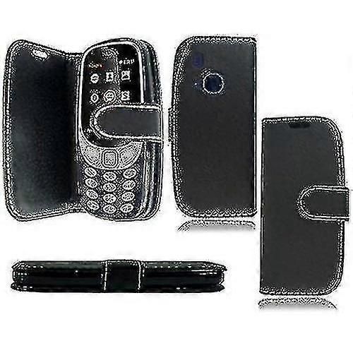 Nokia Nokia 3310 Étui Mince Portefeuille En Cuir Magnétique Flip Stand Couverture De Téléphone (Noir) Livre Portefeuille Boris