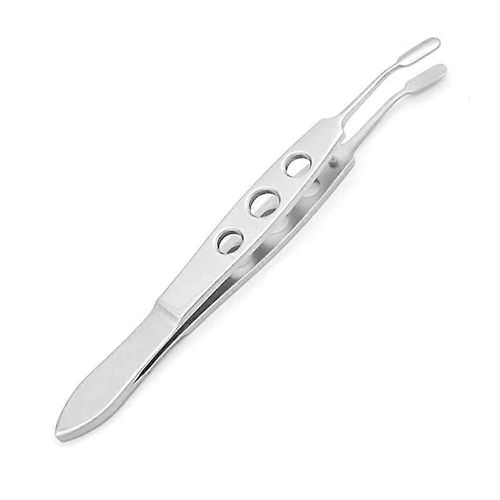 Premium En Acier Inoxydable Meibomian Gland Expressor Professional Forceps Pinces À Paupières Pinces De Massage Des Paupières Pour Les Yeux Secs, Outils De Pince À Épiler De Haute Précision (Rectangle 
