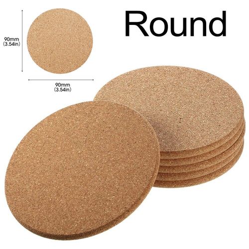 Dessous De Verre Rond En Liège Antidérapant Durable,Porte-Tasse En Bois Naturel,Polymères De Tasse,Thé,Café,Boissons,Décor De Table,Bricolage,Ustensiles De Cuisine,10 Pièces