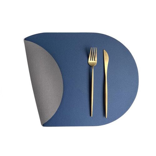 Sets de table ovales réversibles en similicuir,napperons noirs,imperméables,degrés de chaleur,tapis de table,salle à manger,cuisine,mariage,fête