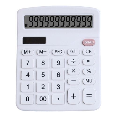 Calculatrice solaire Multifonctionnel À La Mode Mignon Mignon Numérique Calculatrice De Bureau pour Les Étudiants École À La Maison Blanc