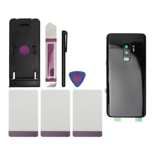 Remplacement de la vitre de la coque arrière avec objectif de l¿appareil photo préinstallé et coque arrière de la batterie adhésive pour Galaxy S9 + Plus