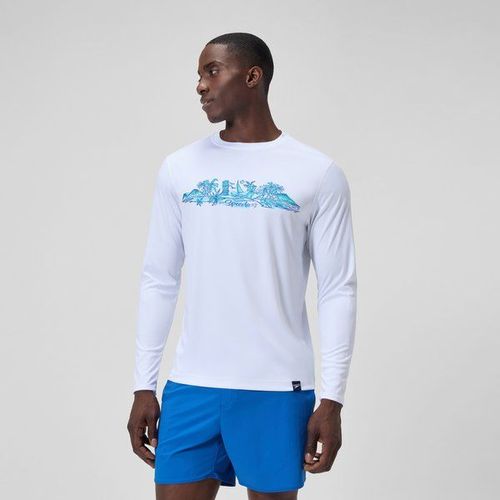 Maillot De Bain À Manches Longues, Hommes, Blanc