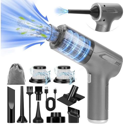 Aspirateur À Main Voiture,Aspirateur 20000 Pa Puissant Sans Fil,4 En 1 Aspirateur Portable Usb Rechargeable,Aspirateurs À Main Kit De Nettoyage Pour Poils D'Animaux,Voiture,Maison,Bureau