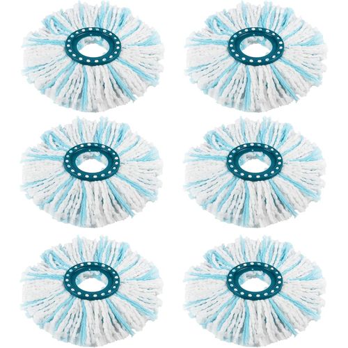 Lot De 6 Têtes De Rechange Pour Leifheit Clean Twist/Clean Twist Disc Mop Ergo Vadrouille À Disque,Vadrouille Microfibre Pour Tous Les Sols,Serpillère Pouvant Absorber Efficacement L'Eau