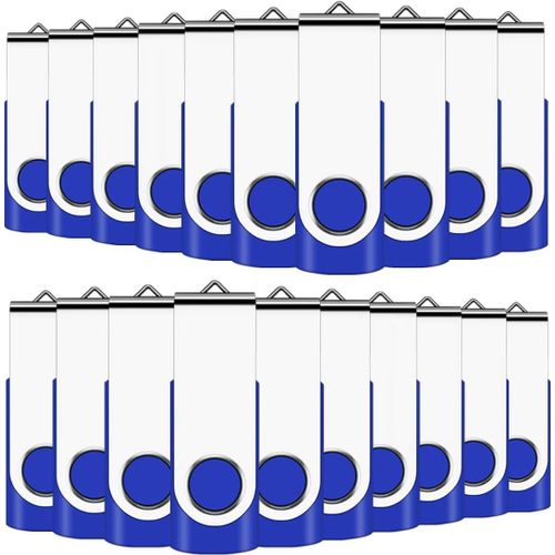 Lot De 20 Clés Usb 2.0 2 Go Bleu Avec Cordon[X2391]