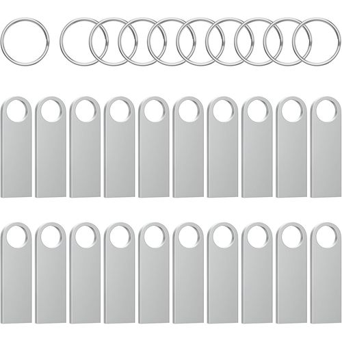1 Go Clé Usb Lot De 20 Pendrive Usb 2.0 Flash Drives 1Gb Value Multipack Memory Sticks Portable Data Storage With Anneaus[X2055]