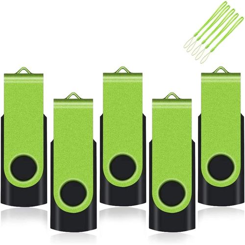 Lot De 5 Clés Usb 2.0 16 Go (16 Go, Vert)[X1793]