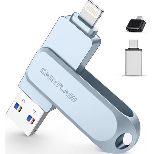 Cle Usb 512 Go Pour Iphone Apple Mfi Certifié, Cle Usb Iphone Lightning Clé Usb 512 Go Pour Iphone/Ipad/Macbook Avec Usb 3.0/Type C/Micro-Usb,Clés Usb Pour Ios/Android/Pc-Gris[X1877]