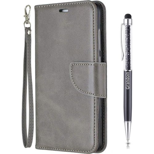 Coque Pour Xiaomi Redmi Note 4, Bookstyle Flip Cover Tui De Protection Housse En Pu Cuir Avec Tpu Silicone Souple [Fente De Carte] [Fermeture Magntique] (Gris)
