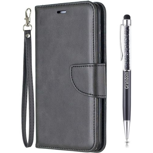 Coque Pour Xiaomi Redmi Note 5a, Bookstyle Flip Cover Tui De Protection Housse En Pu Cuir Avec Tpu Silicone Souple [Fente De Carte] [Fermeture Magntique] (Noir)