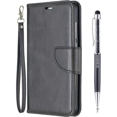Coque Pour Xiaomi Redmi Note 4, Bookstyle Flip Cover Tui De Protection Housse En Pu Cuir Avec Tpu Silicone Souple [Fente De Carte] [Fermeture Magntique] (Noir)