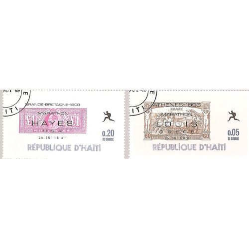 Lot De 11 Timbres Sur Le Marathon