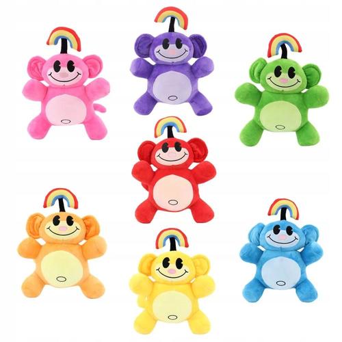 7 Pieces/Ensemble Kawaii Arc-En-Ciel Singe Ko Peluche Jouet