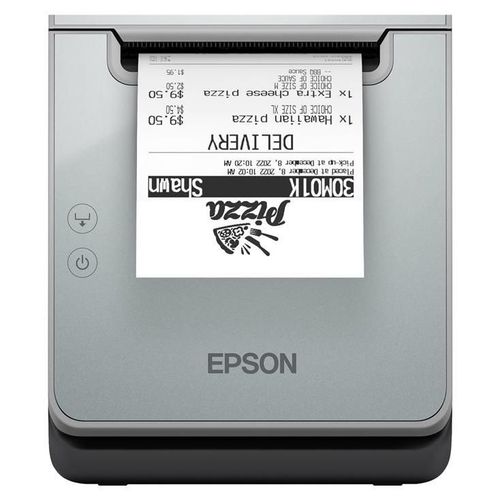 Epson TM L100 (121A0) - Imprimante de reçus - thermique en ligne - Rouleau (7,95 cm) - 203 x 203 ppp - jusqu'à 170 mm/sec - USB 2.0, Gigabit LAN, Bluetooth - outil de coupe - noir