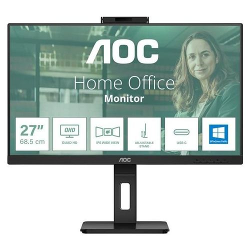 AOC Pro-line Q27P3QW - P3 Series - écran LED - 27" - 2560 x 1440 QHD @ 75 Hz - IPS - 350 cd/m² - 1000:1 - 4 ms - 2xHDMI, DisplayPort - haut-parleurs - noir - B2B