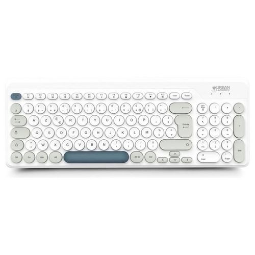 Urban Factory Onlee Color - Clavier - compact - sans fil - 2.4 GHz - AZERTY - Français - bleu, gris, blanc