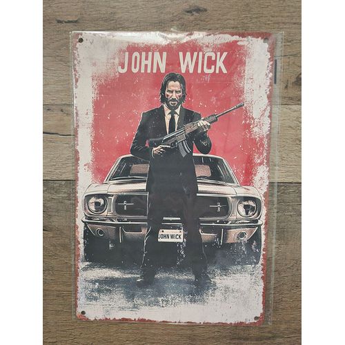 Plaque Métallique Art Déco "John Wick"