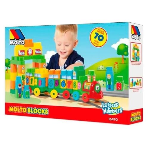 Molto Set Du Construction Train Avec Nombres Et Lettres (Molto 16470)