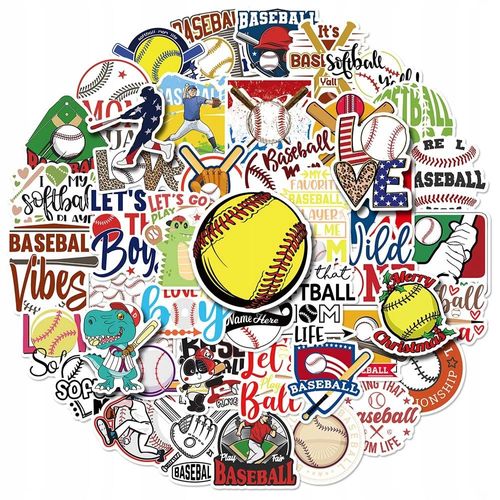 Lot De 100 Autocollants Graffitis De La Série Baseball Sports