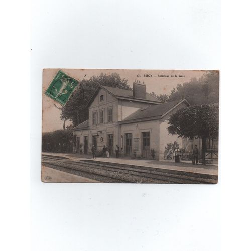 Sucy-En-Brie - Intérieur De La Gare . Cpa Voyagé En 1912.
