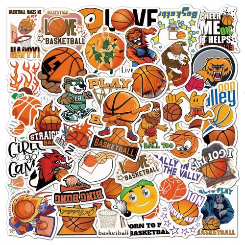 Lot De 100 Autocollants De Dessin Animé Love Basketball