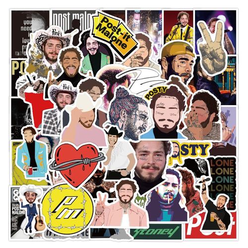 100 Autocollants Du Chanteur Américain Post Malone