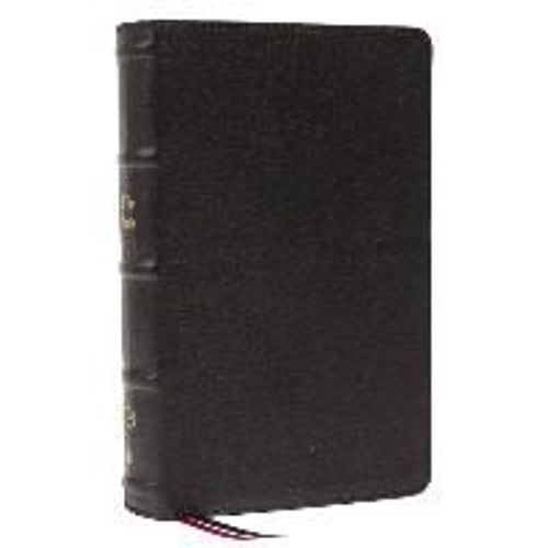 Kjv Holy Bible: Large Print Single-Column With 43,000 End-Of-Verse Cross References, Black Genuine Leather, Personal Size, Red Letter, (Thumb Indexed): King James Version
