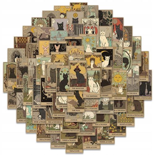 Lot De 100 Autocollants Pour Cartes De Tarot, Dicton De Fortune, Griffonnage K