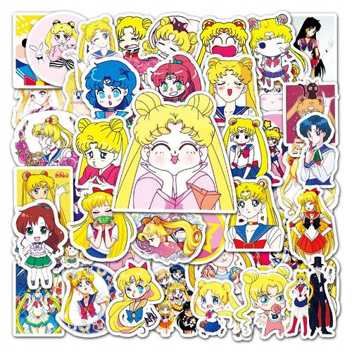 200 Pcs Autocollants Bandai Cartoon Anime Sailor Moon Autocollants De Sport Pour Enfants, Autocollants De Sport Pour Bouteilles D'eau, Autocollants De Bouteilles D'eau Imperméables Pour Garç