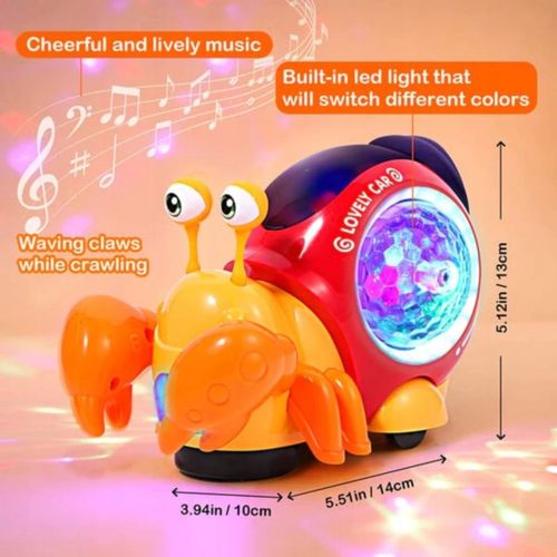 Jouets Pour Bébé Crabe Rampant Avec Musique Et Lumiere Led