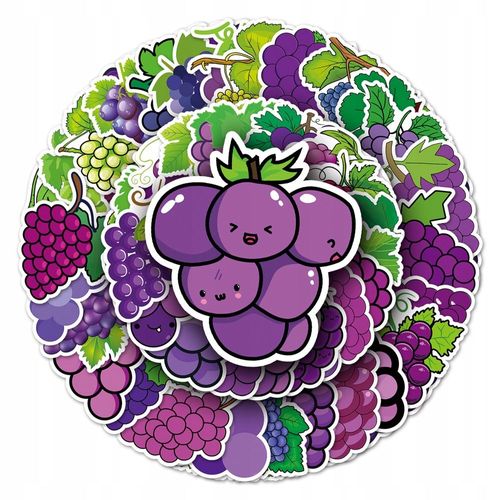 200 Pcs De Personnalité De Fruit De Dessin Animé De Raisin Autocollants De Sport Pour Enfants, Autocollants De Sport Pour Bouteilles D'eau, Autocollants De Bouteilles D'eau Imperméables Pour