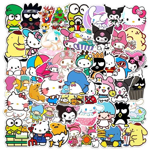 200 Pcs Autocollants Sanrio De Dessin Animé Mixte Enfer Mignon Autocollants De Sport Pour Enfants, Autocollants De Sport Pour Bouteilles D'eau, Autocollants De Bouteilles D'eau Imperméables