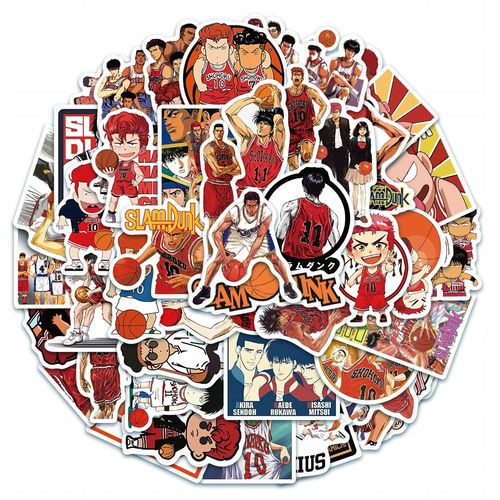 Lot de 100 autocollants imperméables à l'eau avec graffitis de l'anime Slam Dunk