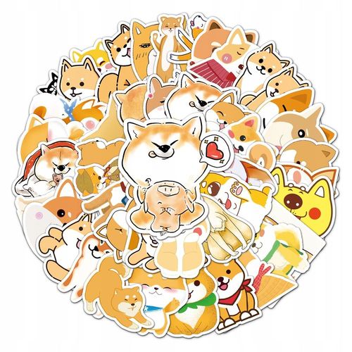 Lot De 100 Pièces De Train De Personnalité Shiba Inu De Dessin Animé Mignon