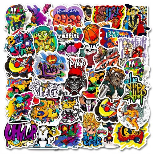 Lot De 100 Autocollants Style Rock Hip-Hop Pour Chaussures