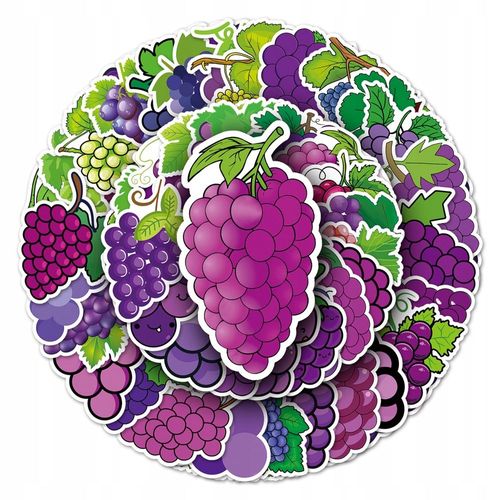 200 Pcs Morceaux De Raisins Fruits Style Dessin Animé Personne Autocollants De Sport Pour Enfants, Autocollants De Sport Pour Bouteilles D'eau, Autocollants De Bouteilles D'eau Imperméables