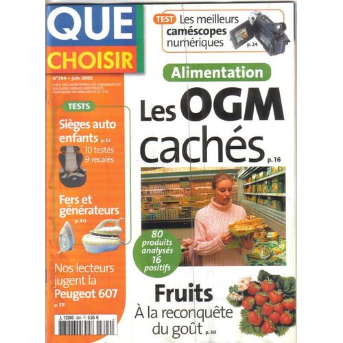 Que Choisir N° 394 : Les Ogm Cachés