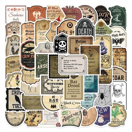 200 Pcs Autocollants Vintage Elixir Labe Apothecary Autocollants De Sport Pour Enfants, Autocollants De Sport Pour Bouteilles D'eau, Autocollants De Bouteilles D'eau Imperméables Pour Garçon