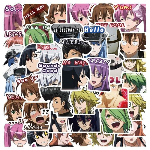 200 Pcs Anime Akame Ga Kill! Autocollants Pour Voiture Autocollants De Sport Pour Enfants, Autocollants De Sport Pour Bouteilles D'eau, Autocollants De Bouteilles D'eau Imperméables Pour Gar