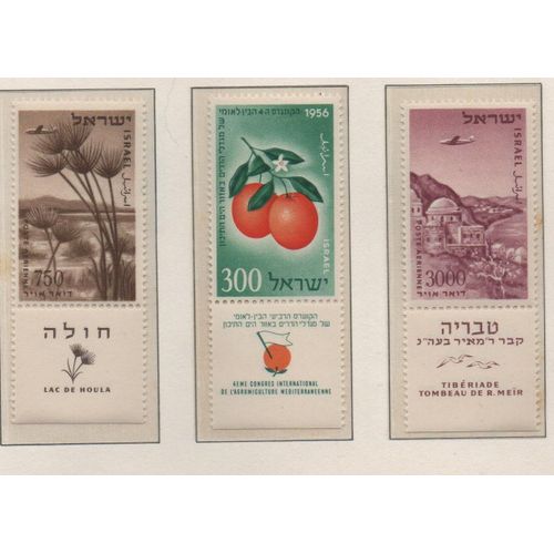 Israël Timbres Les Fruits 1956