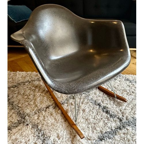 Rar Rocking Chair Charles & Ray Eames, Herman Miller, Base D'origine, 1950 Gris