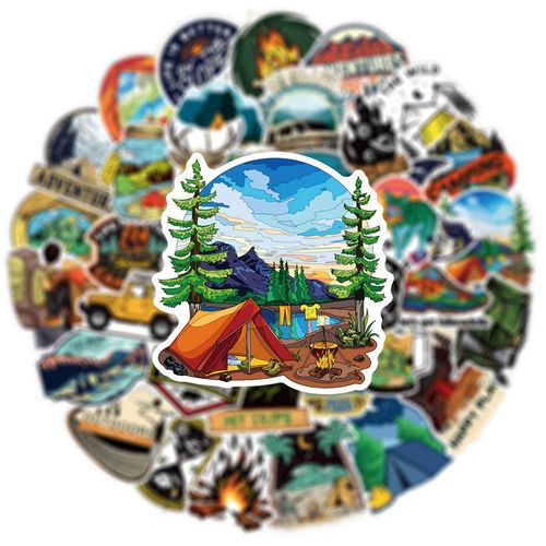 200 Pcs Autocollants De Décoration Pour Camping Et Tourisme Forestier Autocollants De Sport Pour Enfants, Autocollants De Sport Pour Bouteilles D'eau, Autocollants De Bouteilles D'eau Imperm