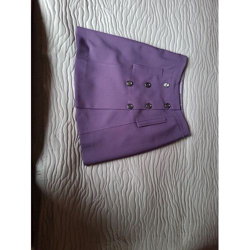 Jupe Violette T40 Marque Caroll Longueur 50 Cm