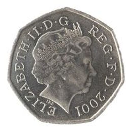 Pièce 50 Pence Royaume-Uni Elizabeth Il - 2001