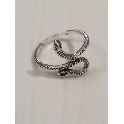 Bague Métal Argenté,Serpent,Taille 16.88mm