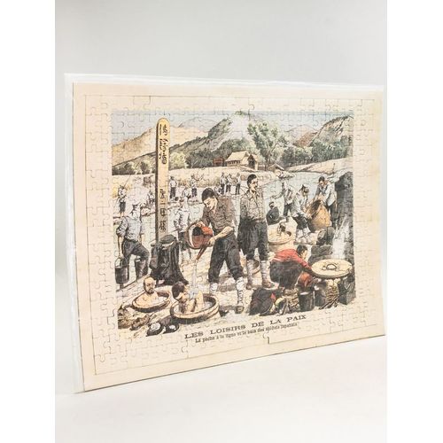 [ Puzzle Tiré Du Supplément Illustré Du Petit Journal Du 17 Septembre 1905 : ] Les Loisirs De La Paix. La Pêche À La Ligne Et Le Bain Des Soldats Jap