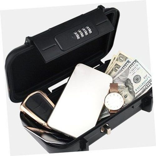 Porte-valises de voyage noir élégant - Mini organiseur de style porte-documents avec protection par mot de passe