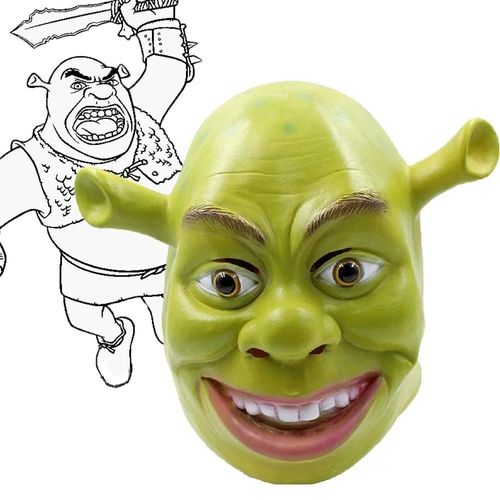 Masque En Latex Unisexe Pour Adulte Shrek Pour Cosplay Et Fêtes Costumées